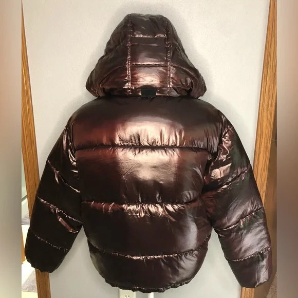 American Eagle shiny puffer coat M - Picture 2 of 15